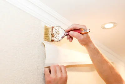 Pose de papier peint aux Châtelliers-Notre-Dame — revêtements muraux et toiles de verre